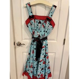 Hell Bunny Size Large Dixie Dress Pin Up Girl 50s Surfabilly Rockabilly